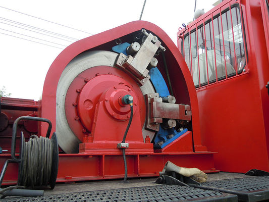 Petroleum Workover Rig Hydraulic Crane Winch 3000w Heavy Duty Double Drum