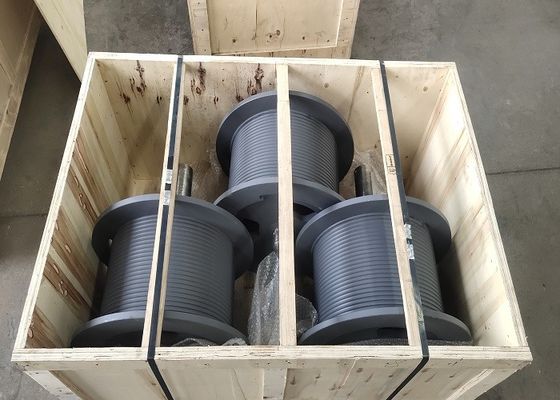 Anti Corrosion Coated Lebus Grooved Cable Winch Drum For Heavy Duty Oil / Gas Handling