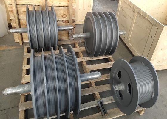 Anti Corrosion Coated Lebus Grooved Cable Winch Drum For Heavy Duty Oil / Gas Handling