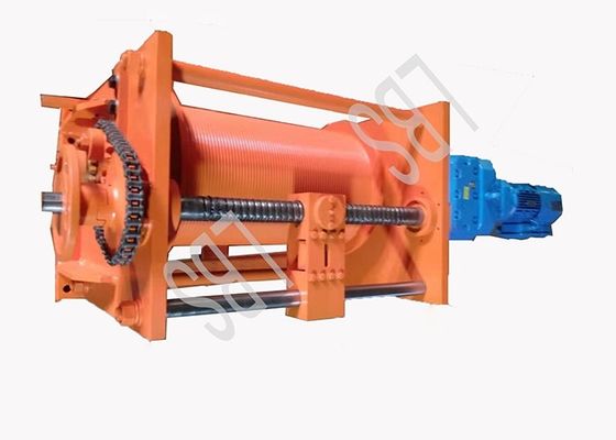 Steel Cable 30 Ton Winch With Spooling Device Electric Power