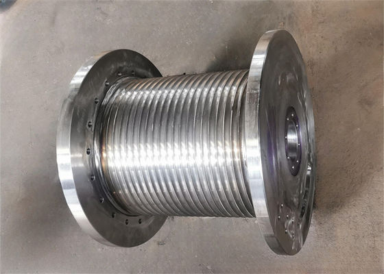 Lebus หรือ Spiral Grooved Winch Drum สําหรับการเก็บและยกเชือกสายเหล็ก